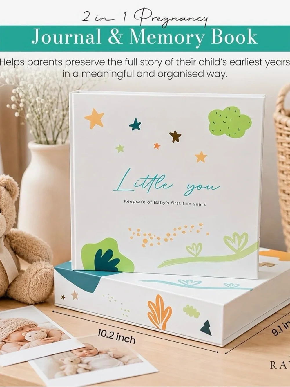 NEW Baby Book Keepsake 120 Page Memory Book New In Box #Lux-K2